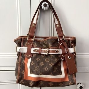 Louis Vuitton Limited Edition Monogram Tisse Rayures PM Tote Bag